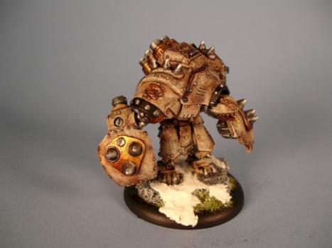 Khador kodiak Warjack - Right Side - Winter Camo test scheme by Papoose