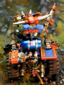 Ork Warboss on Trike Rear detail by RoninRtist