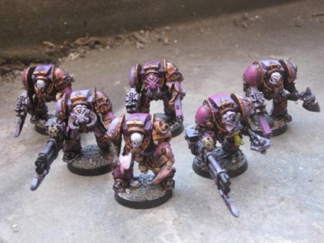 Slaanesh Terminator Emperors Children squad by slaaneshchild