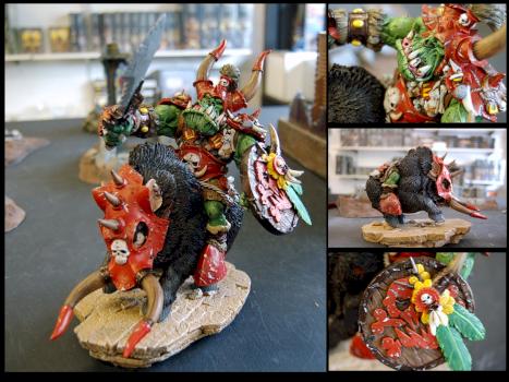 Orc War Boss on Boar by Wizard Workshop