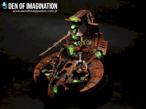 Necron Overlord on Command Barge by Brovatar