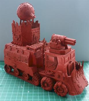 Scratchbuilt Ork Battlewagon by deadkingsrise