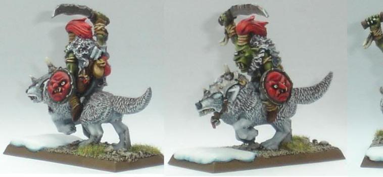 Goblin hero on wolf by Mostyn