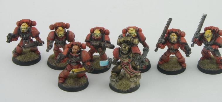 Blood Angels Assault Squad on foot by Addasko