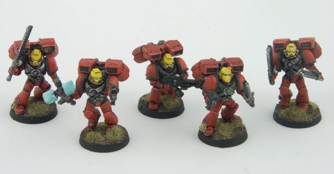 Blood Angels Assault Squad with jump packs by Addasko