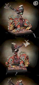 Herald of khorne on Juggernaut. by basxx