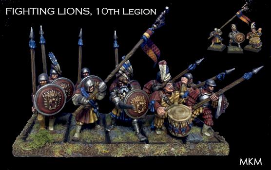 FIGHTING LIONS, 10th Legion, Empire Spearmen by mousekiller