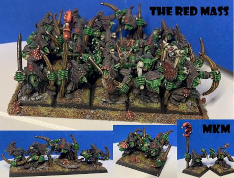 THE RED MASS, 20 Night Goblins with Bows by mousekiller