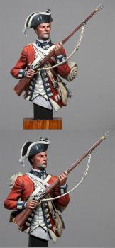 Private, 8th Regiment of Foot Les Cèdres, 1776 1/12 scale BoxArt for FeR Miniatures by Banshee