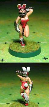 Blood Bowl Playboy Bunny Linegirl by Rob Jedi