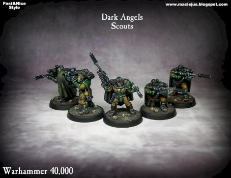 Dark Angels Scout squad by Maciejus_exe