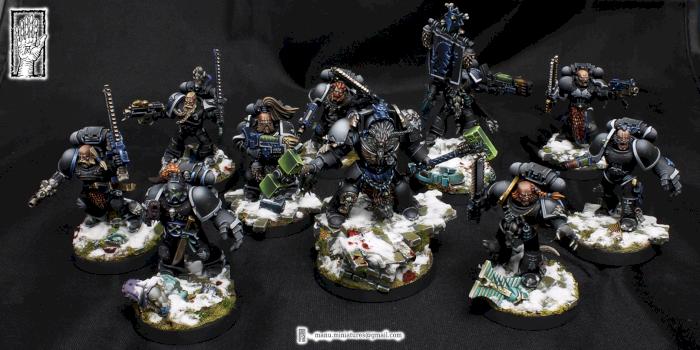 Space Wolves Grey Hunters by Manu Miniatures