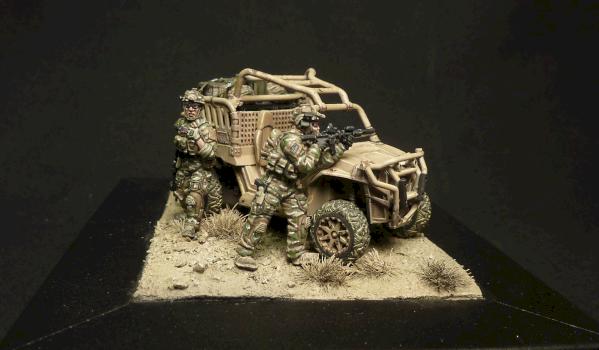 Spectre Miniatures 28mm 'Razor' fast attack vehicle. by dwart