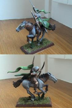 My First Wood Elf on a horse by Therek Daz