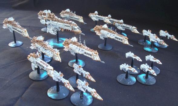 Battlefleet gothic imperial fleet by Valorus