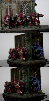 Space Hulk Terminators vs. Genestealer by docred7