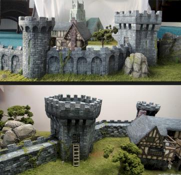 Scratchbuilt Guard Towers and Wall Terrain by sappet102