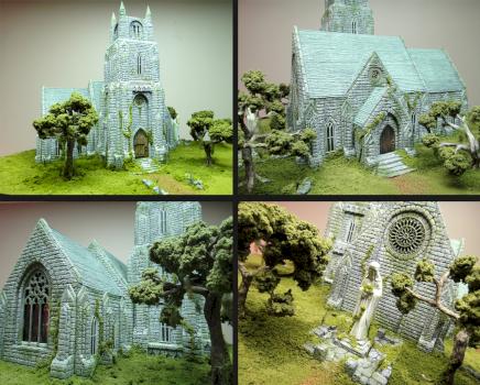 Scratchbuilt Gothic Church Terrain by sappet102