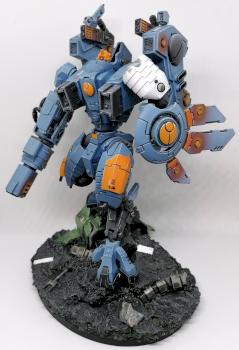 T'au Sa'cea sept XV104 Riptide Battlesuit by peej