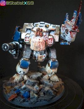 World Eater Redemptor Dreadnought Conversion w/ scratchbuilt base by statistx