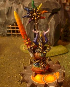 Chaos Lord of Tzeentch on Disc - Aekhold Helbrass Conversion by Lord Lothar