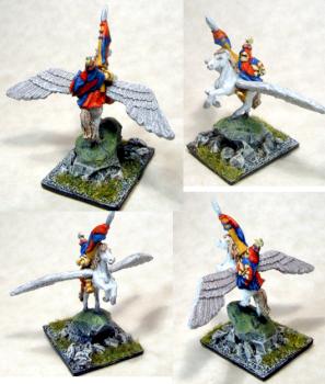 Warmaster Bretonnian Hero on Pegasus (10mm Scale) by War Griffon