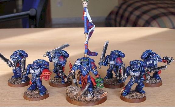 Space Marines Crimson Fists Squad (reposted) by phoenixlord it83