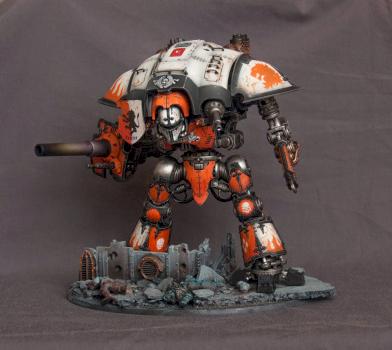 Imperial Knight Titan in Orange, White and Black by Tim from Tau of War