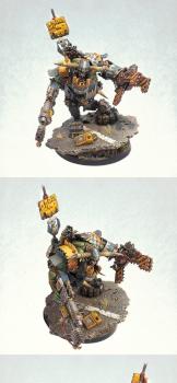 Giant Ork Warboss with Cybork body in Mega Armour. by itshammertime!