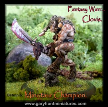 Clovis: Minotaur Champion. by Gary Hunt Miniatures