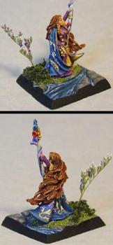 Warhammer Bretonnian Damsel on sculpted base by James by Wappellious