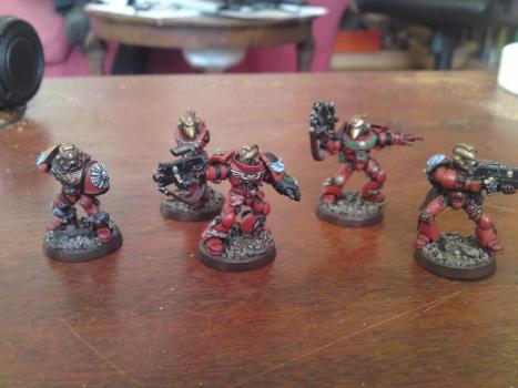 WIP: Blood Angels Sternguard Veterans by IronKobra