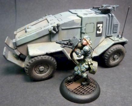 Warthog AFV and Lt. Kara Black by dwart