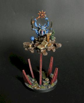 Tzeentch Sorcerer on Flying Disc by siny lemur