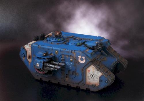 Space Marines Ultramarines Landraider by highelf