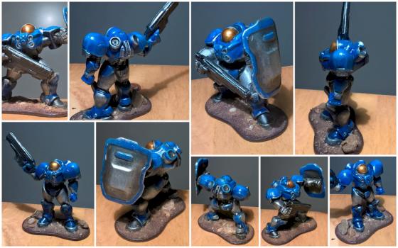 Starcraft Marine - Blue by funkimonkee