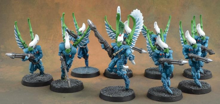 Eldar Swooping Hawks squad by BigBeefyProductions