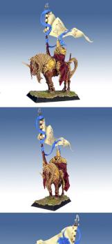 Mounted Standard Bearer of Alahan by Ghostpainter