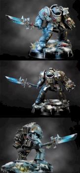 Airbrushed Grey Knight, with OSL, Ice and Snow - Article Tutorial linked too by MajorTom11