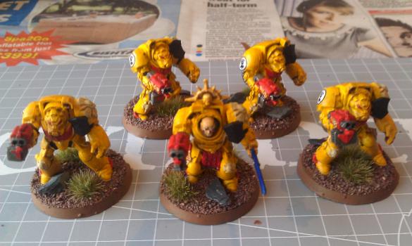 Imperial Fist Terminator Squad Space Marines by Mr.Flibble