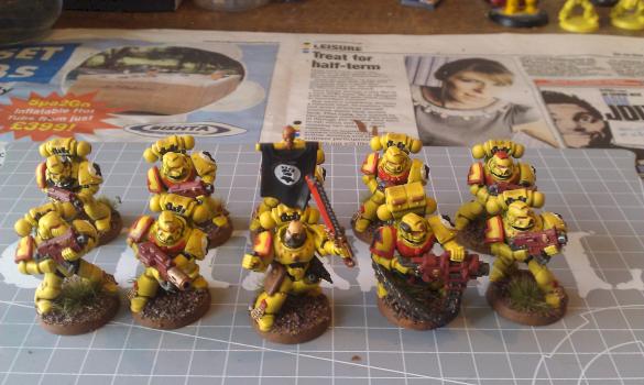 Imperial Fist Tactical Squad Space Marines by Mr.Flibble