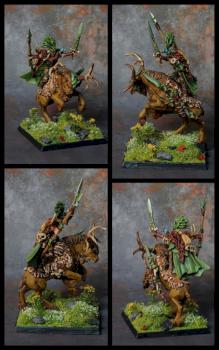 Wood Elf Lord on Great Stag by Azgaroth