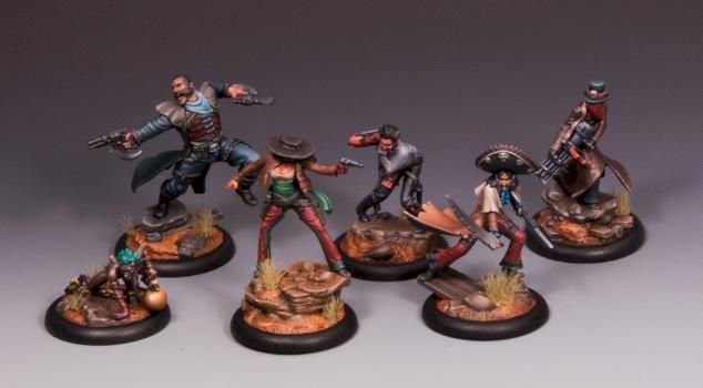 Malifaux: The Latigo Posse (Perdita, Santiago, Papa Loco, Nino, Francisco, Enslaved Nephilim) by Malekyth