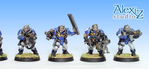 Space Marine Scouts with bolters by Alexi Z Studio