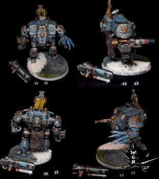 Primaris Redemptor Dreadnought Space Wolves Modded Warhammer 40K by CroWarGamePainting