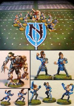 Blood Bowl wood elves with field by James by Wappellious