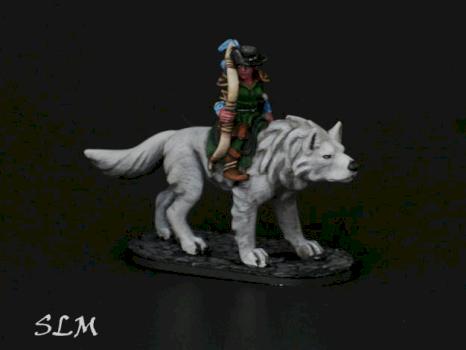 Halfling on Wolf by StillLifeMiniatures