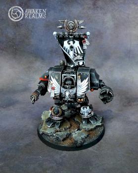 Space Marines Raven Guard Venerable Dreadnought by Awaken Realms