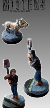 Rioters /Zombie hunters from Offensive Miniatures by boristfrog