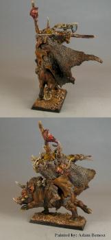 AoW ORC WARLORD MOUNTED ON WARBOAR by Benesz